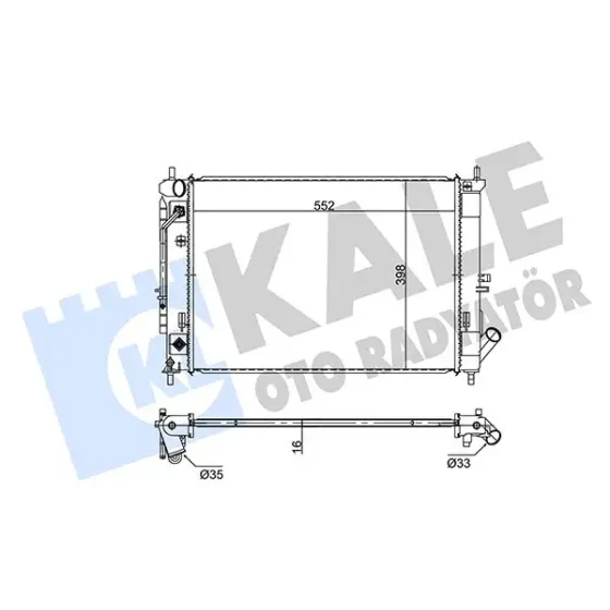 KALE Radyatör – 354285 / OEM 253103X650 ürün görseli