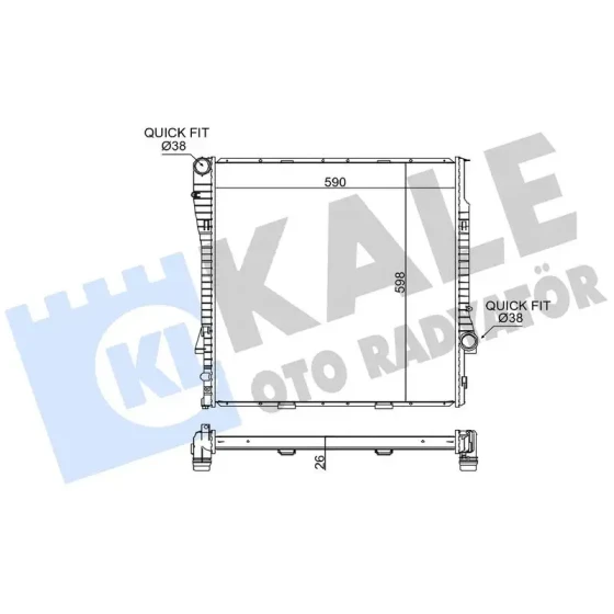 KALE Radyatör – 354300 / OEM 17111439104 ürün görseli