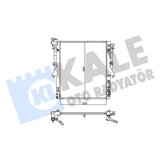 KALE Radyatör – 355065 / OEM 6000605264 ürün görseli