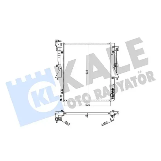 KALE Radyatör – 355070 / OEM 6000605263 ürün görseli
