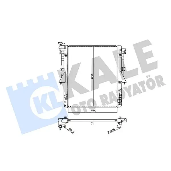 KALE Radyatör – 355070 / OEM 6000605263
