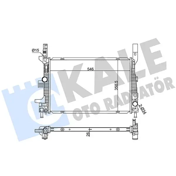KALE Radyatör – 355520 / OEM F1F18005HB