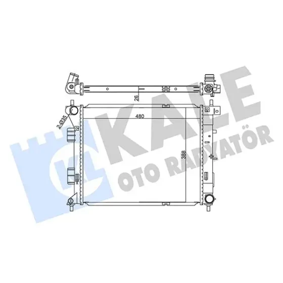 KALE Radyatör – 355540 / OEM 25310A5800 ürün görseli