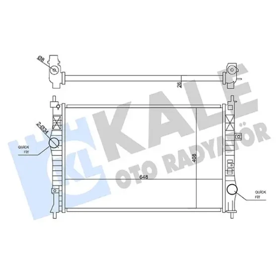KALE Radyatör – 355640 / OEM 9678711180 ürün görseli