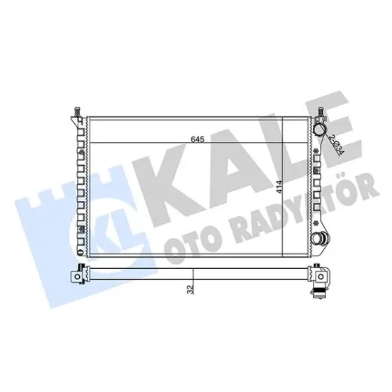 KALE Radyatör – 355845 / OEM 46803039 ürün görseli