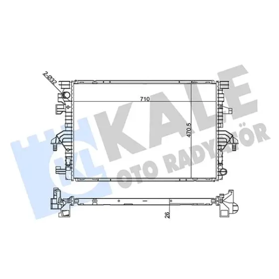 KALE Radyatör – 355905 / OEM 7E0121253E ürün görseli
