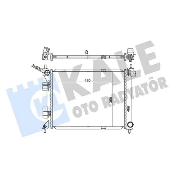 KALE Radyatör – 356280 / OEM 25310C8200 ürün görseli