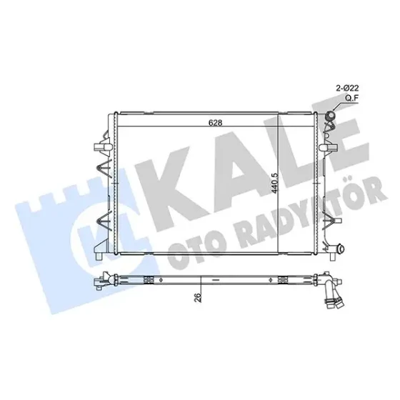 KALE Radyatör – 356340 / OEM 5K0121251S ürün görseli