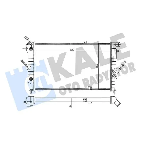 KALE Radyatör – 356860 / OEM 1300133 ürün görseli