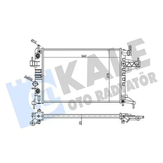 KALE Radyatör – 356870 / OEM 9196691 ürün görseli