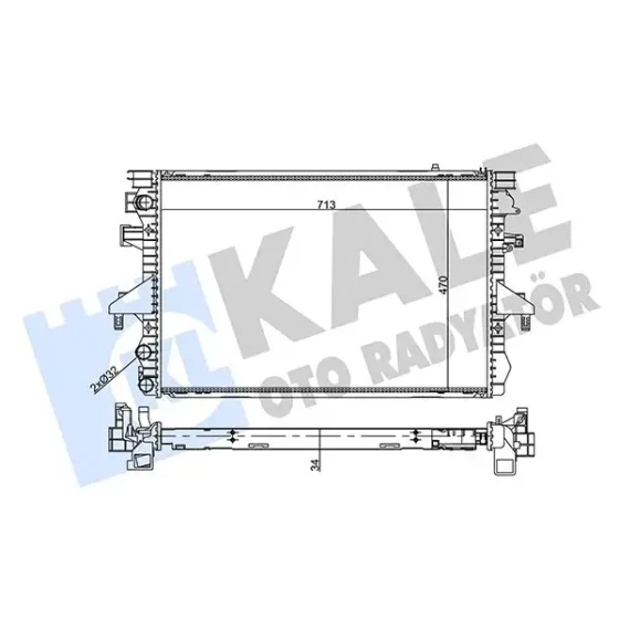 KALE Radyatör – 356940 / OEM 7H0121253K ürün görseli