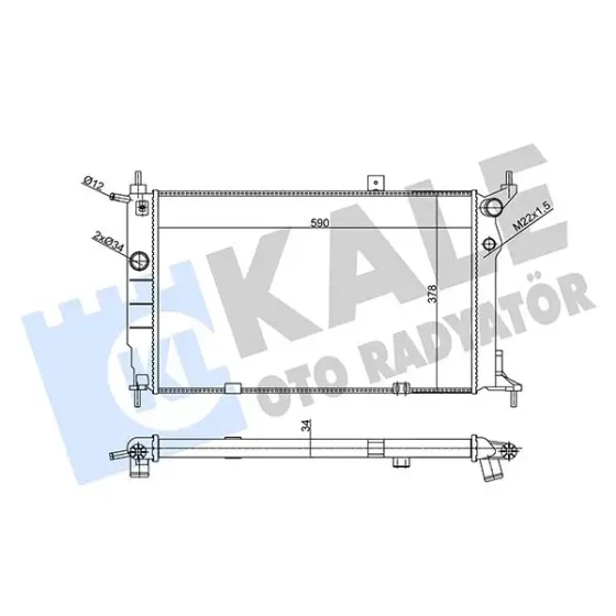 KALE Radyatör – 357005 / OEM 1300147 ürün görseli
