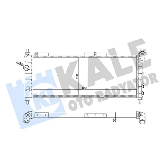 KALE Radyatör – 357015 / OEM 52459323 ürün görseli
