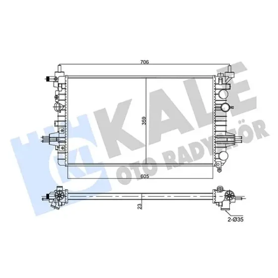 KALE Radyatör – 357020 / OEM 13145211 ürün görseli