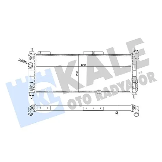 KALE Radyatör – 357025 / OEM 1300153 ürün görseli