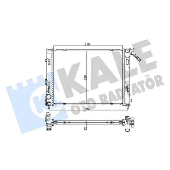 KALE Radyatör – 357230 / OEM 214106666R ürün görseli