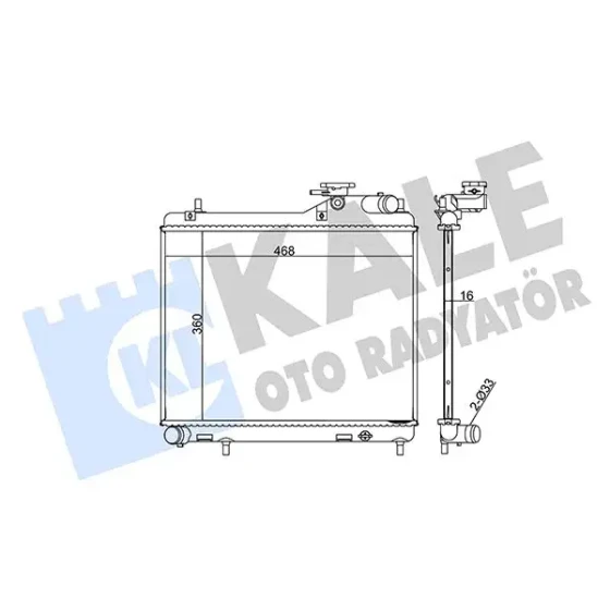 KALE Radyatör – 358200 / OEM 2531025810 ürün görseli