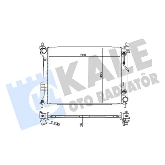 KALE Radyatör – 358500 / OEM 253101J500 ürün görseli
