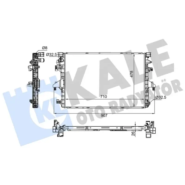 KALE Radyatör – 358925 / OEM 7E0121253A