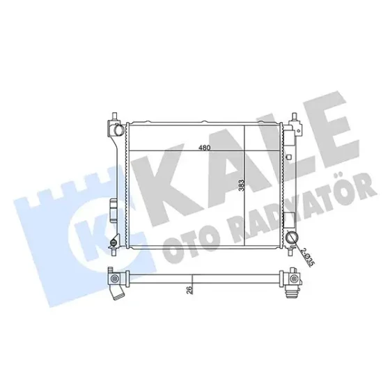 KALE Radyatör – 358930 / OEM 253104P200 ürün görseli