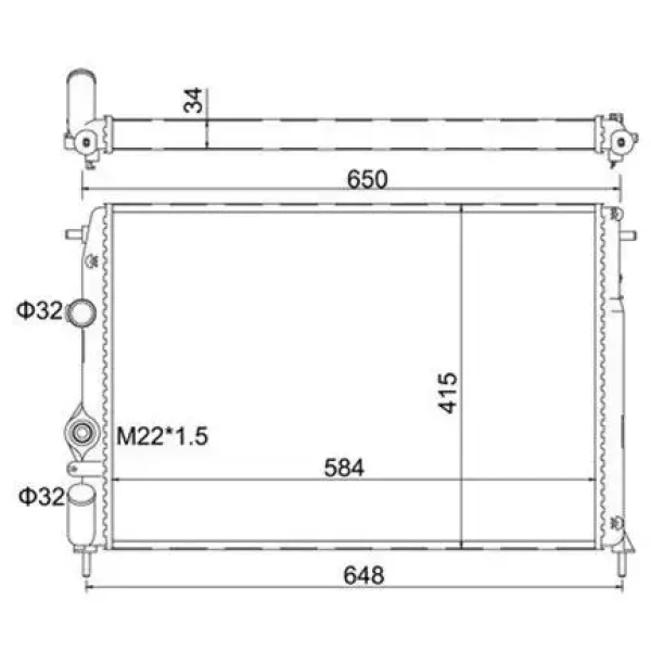 Magneti Marelli Radyatör – 359000300890 / OEM 7701499953