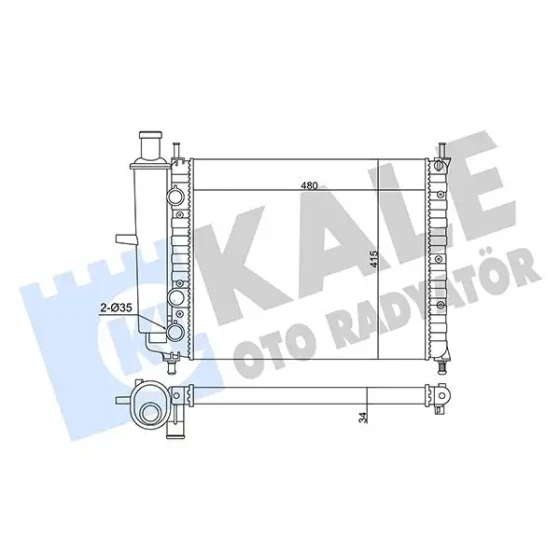 KALE Radyatör – 359140 / OEM K46534995 ürün görseli