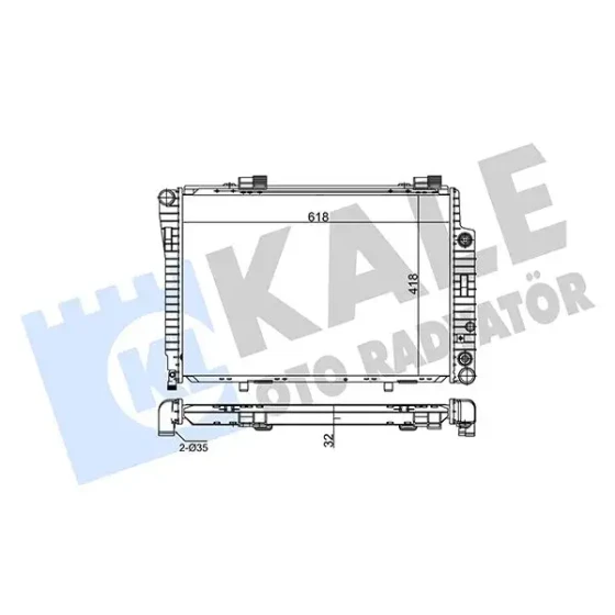 KALE Radyatör – 360300 / OEM A2025006703 ürün görseli