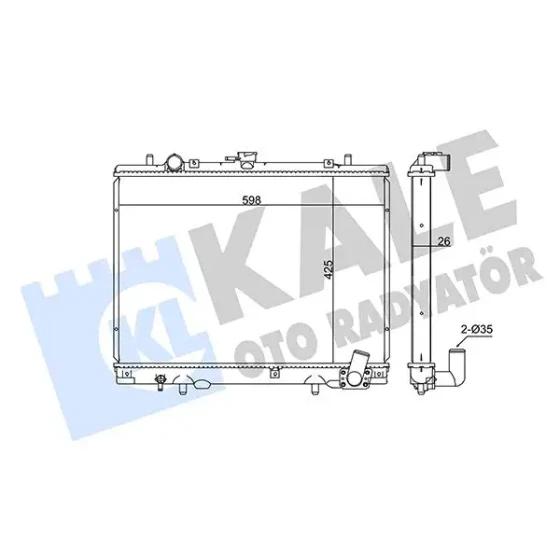 KALE Radyatör – 362300 / OEM MR281023 ürün görseli
