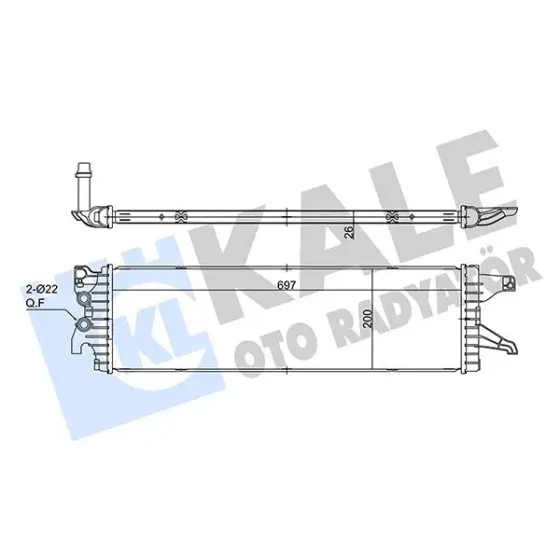 KALE Radyatör – 362665 / OEM 7E0121212A ürün görseli