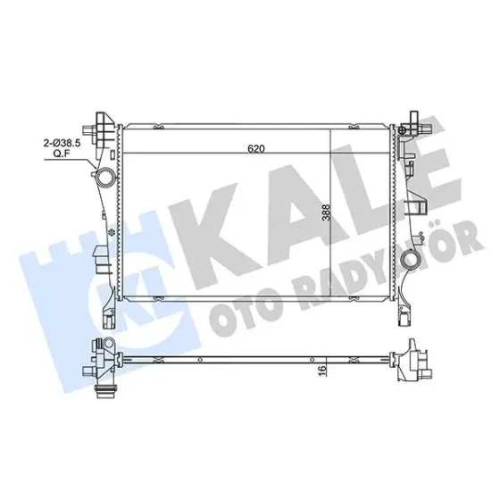 KALE Radyatör – 362670 / OEM 52009105 ürün görseli