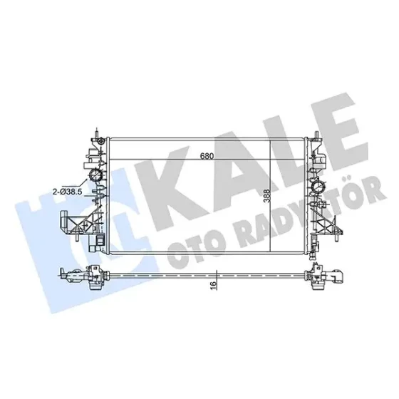 KALE Radyatör – 362695 / OEM 39095604 ürün görseli