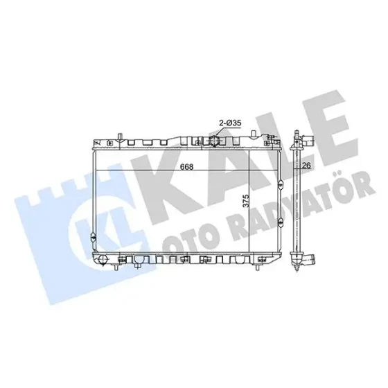 KALE Radyatör – 362730 / OEM 253102F500 ürün görseli
