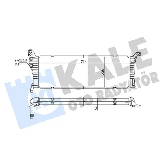 KALE Radyatör – 362775 / OEM 7E0121212B ürün görseli