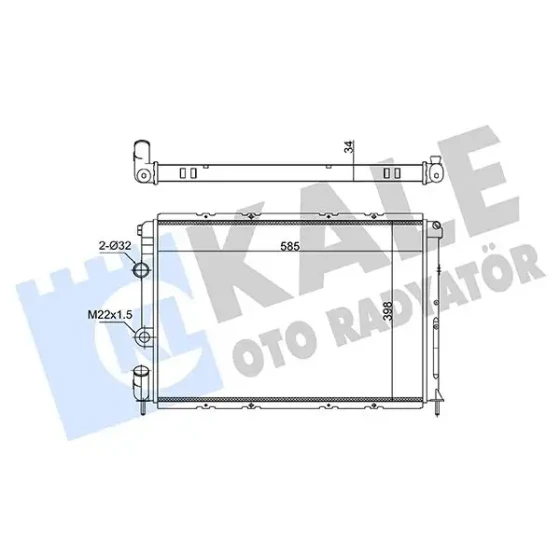 KALE Radyatör – 363065 / OEM 7701352605 ürün görseli