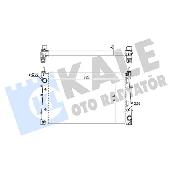 KALE Radyatör – 363110 / OEM 51785217 ürün görseli