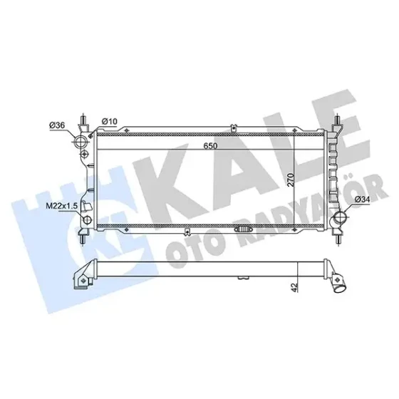 KALE Radyatör – 363150 / OEM 90410049 ürün görseli