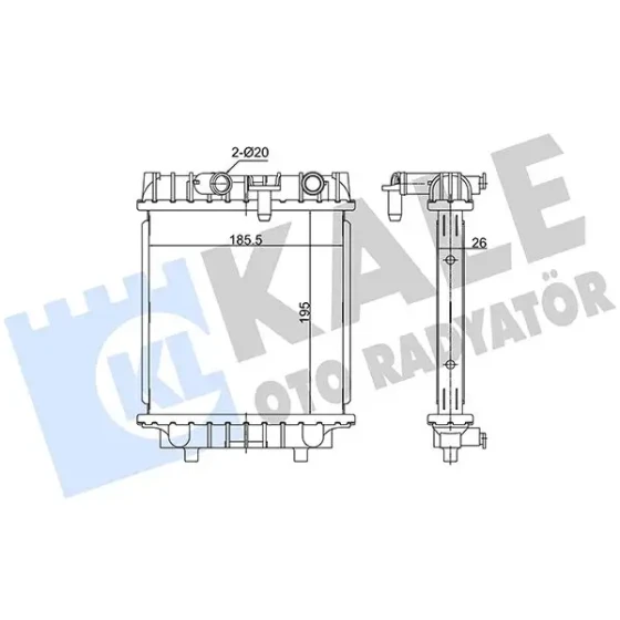 KALE Radyatör – 363175 / OEM 5Q0121253J ürün görseli