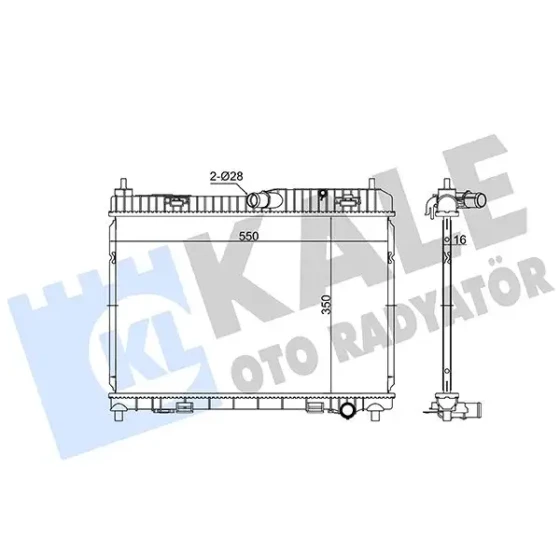KALE Radyatör – 363510 / OEM 5054660 ürün görseli