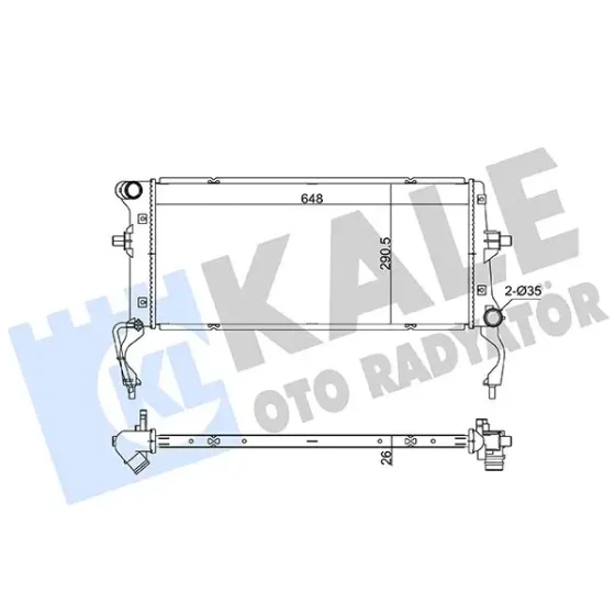 KALE Radyatör – 363520 / OEM 25310F2200 ürün görseli