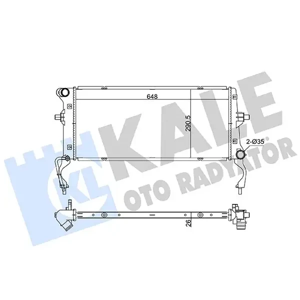 KALE Radyatör – 363520 / OEM 25310F2200
