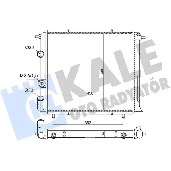 KALE Radyatör – 363675 / OEM 7701395093