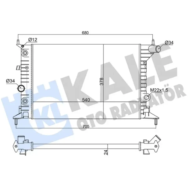 KALE Radyatör – 363870 / OEM 90499823