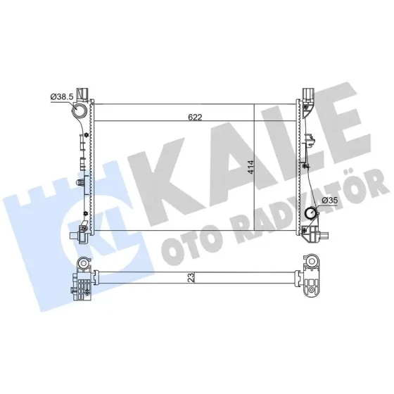 KALE Radyatör – 363915 / OEM 52052220 ürün görseli