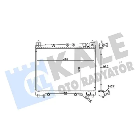 KALE Radyatör – 366000 / OEM 164002107087 ürün görseli