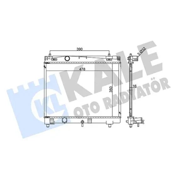 KALE Radyatör – 367000 / OEM 1640023160 ürün görseli