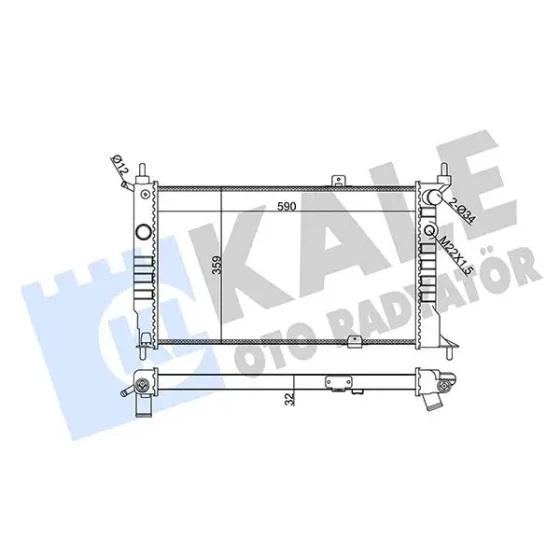 KALE Radyatör – 370900 / OEM 1300147 ürün görseli