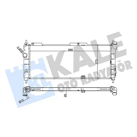 KALE Radyatör – 371100 / OEM 52459323 ürün görseli