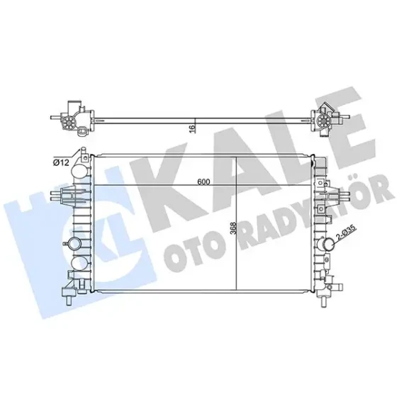KALE Radyatör – 371200 / OEM 13145211 ürün görseli