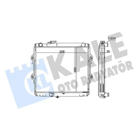 KALE Radyatör – 371800 / OEM 164005B600 ürün görseli