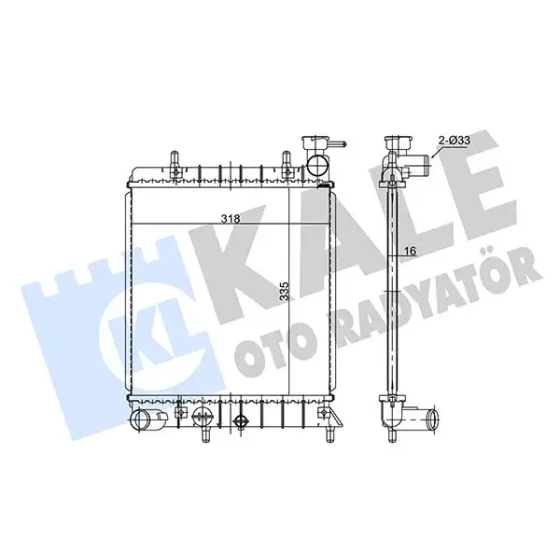 KALE Radyatör – 372500 / OEM 2531025Q10 ürün görseli